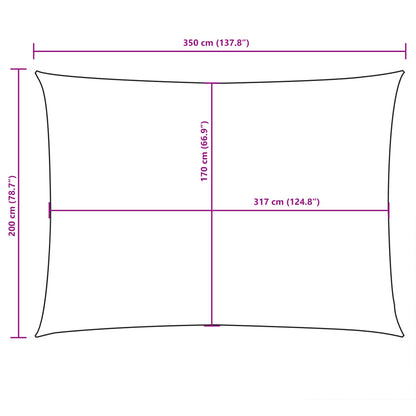 vidaXL Sunshade Sail Oxford Fabric Rectangular 2x3.5 m White