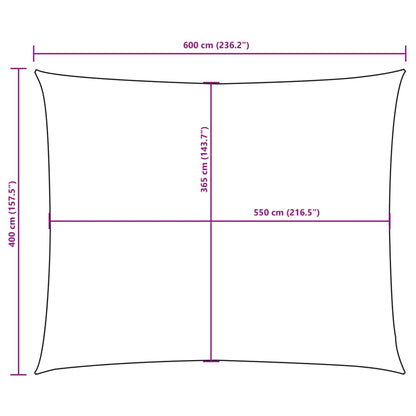 vidaXL Sunshade Sail Oxford Fabric Rectangular 4x6 m White