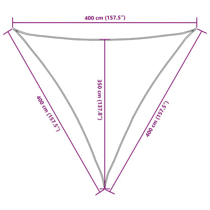 135286 vidaXL Sunshade Sail Oxford Fabric Triangular 4x4x4 m White