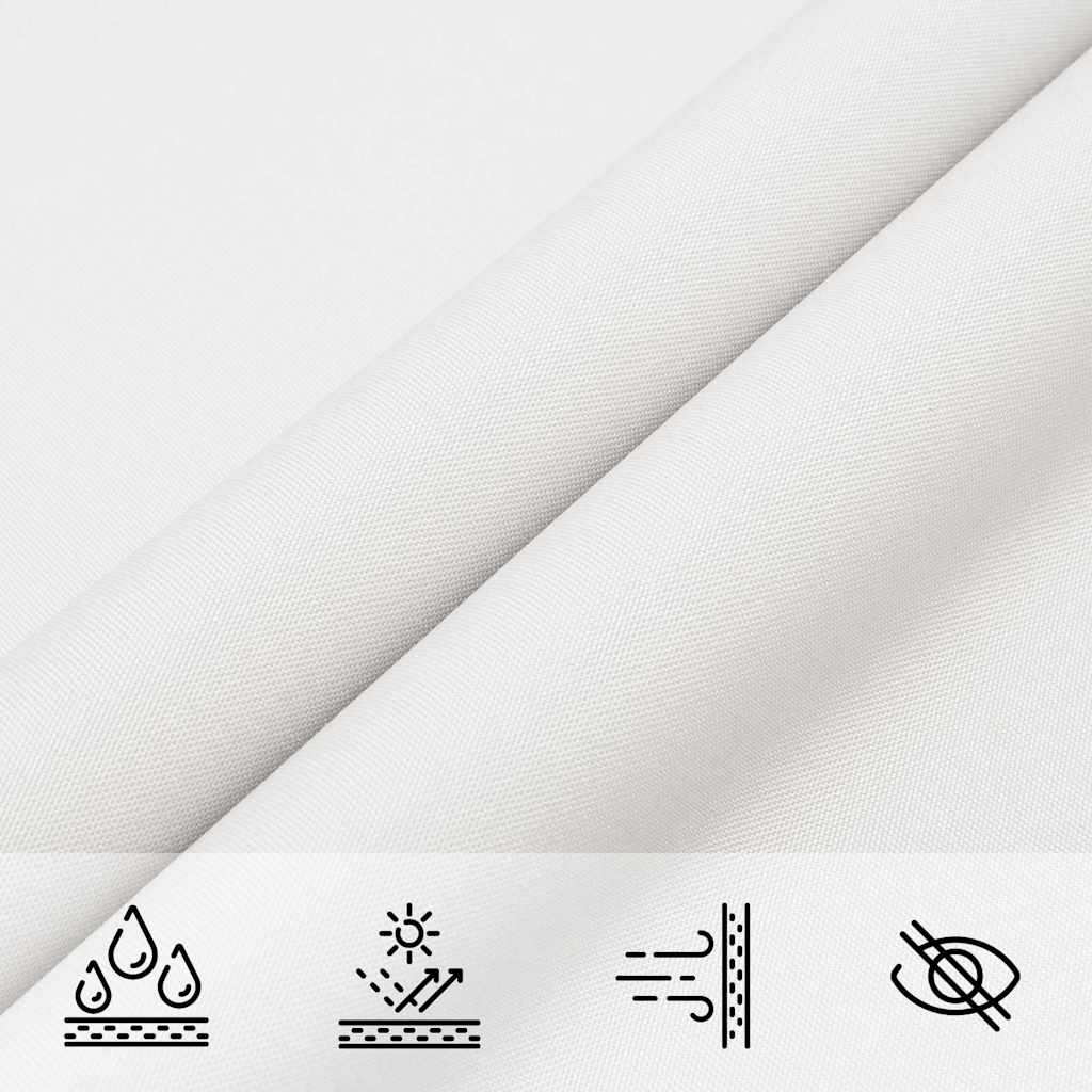 135289 vidaXL Sunshade Sail Oxford Fabric Triangular 4x5x5 m White