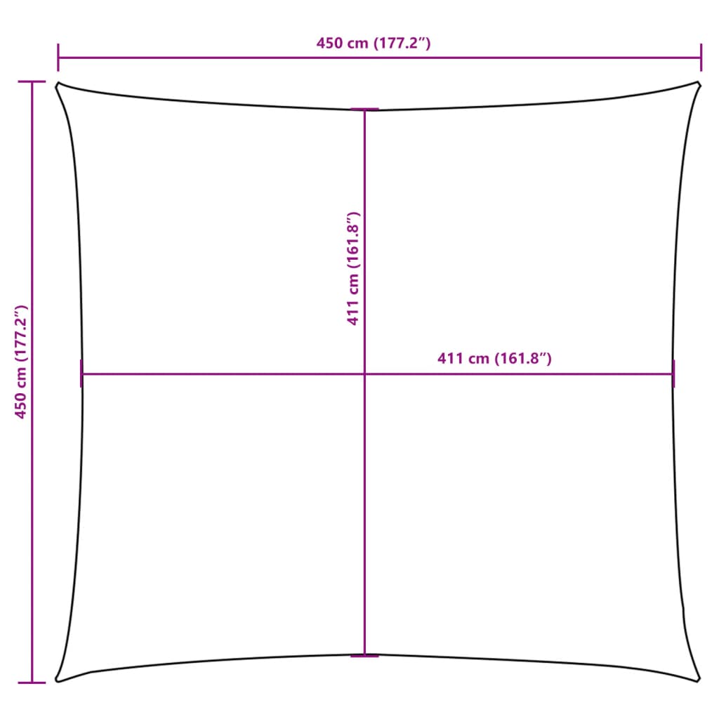 vidaXL Sunshade Sail Oxford Fabric Square 4.5x4.5 m Terracotta