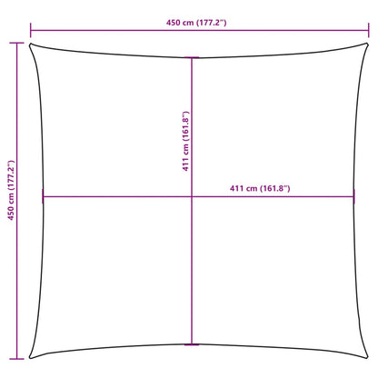 vidaXL Sunshade Sail Oxford Fabric Square 4.5x4.5 m Terracotta
