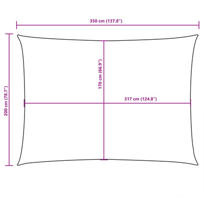 vidaXL Sunshade Sail Oxford Fabric Rectangular 2x3.5 m Terracotta
