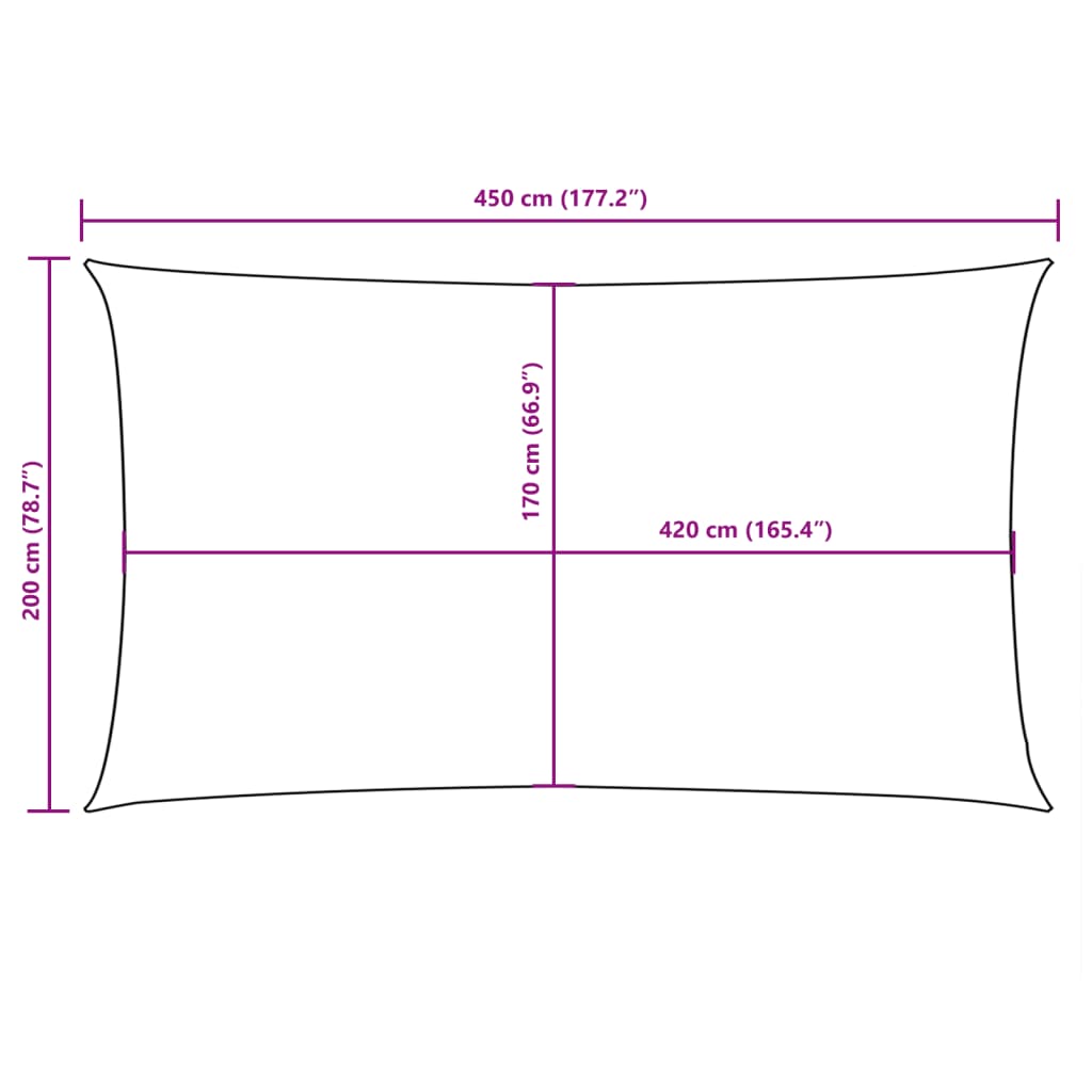 vidaXL Sunshade Sail Oxford Fabric Rectangular 2x4.5 m Terracotta
