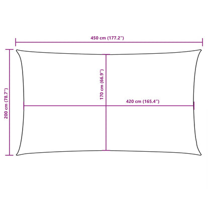 vidaXL Sunshade Sail Oxford Fabric Rectangular 2x4.5 m Terracotta