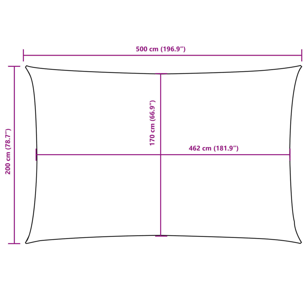 vidaXL Sunshade Sail Oxford Fabric Rectangular 2x5 m Terracotta