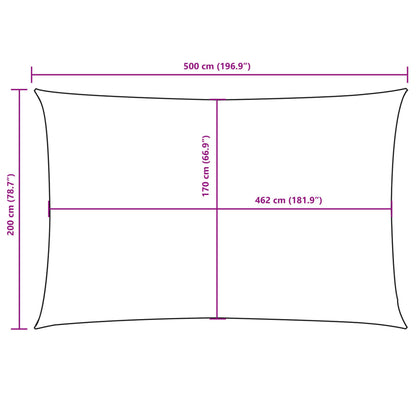 vidaXL Sunshade Sail Oxford Fabric Rectangular 2x5 m Terracotta