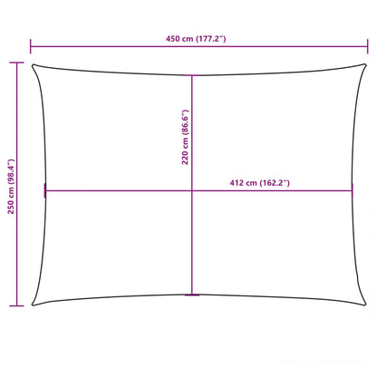 vidaXL Sunshade Sail Oxford Fabric Rectangular 2.5x4.5 m Terracotta