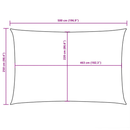 vidaXL Sunshade Sail Oxford Fabric Rectangular 2.5x5 m Terracotta
