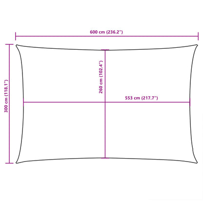 vidaXL Sunshade Sail Oxford Fabric Rectangular 3x6 m Terracotta