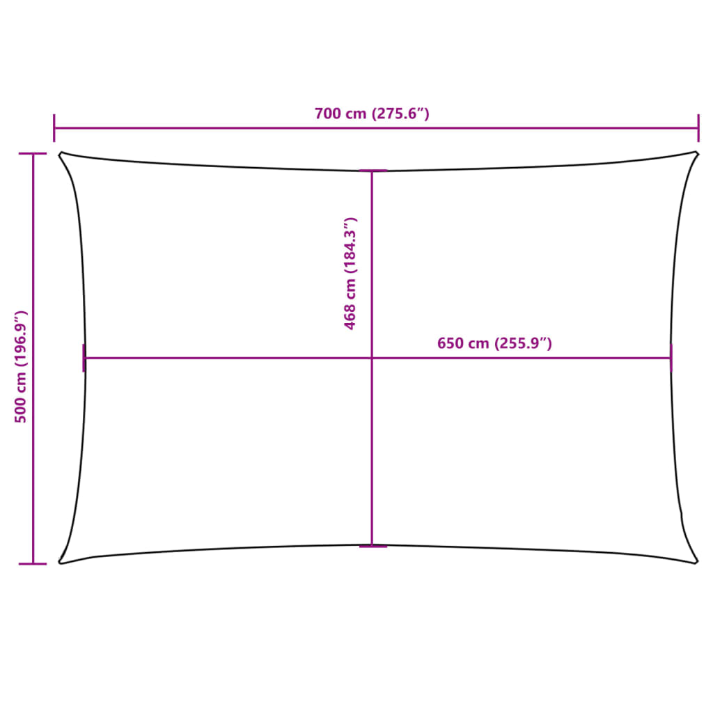 vidaXL Sunshade Sail Oxford Fabric Rectangular 5x7 m Terracotta
