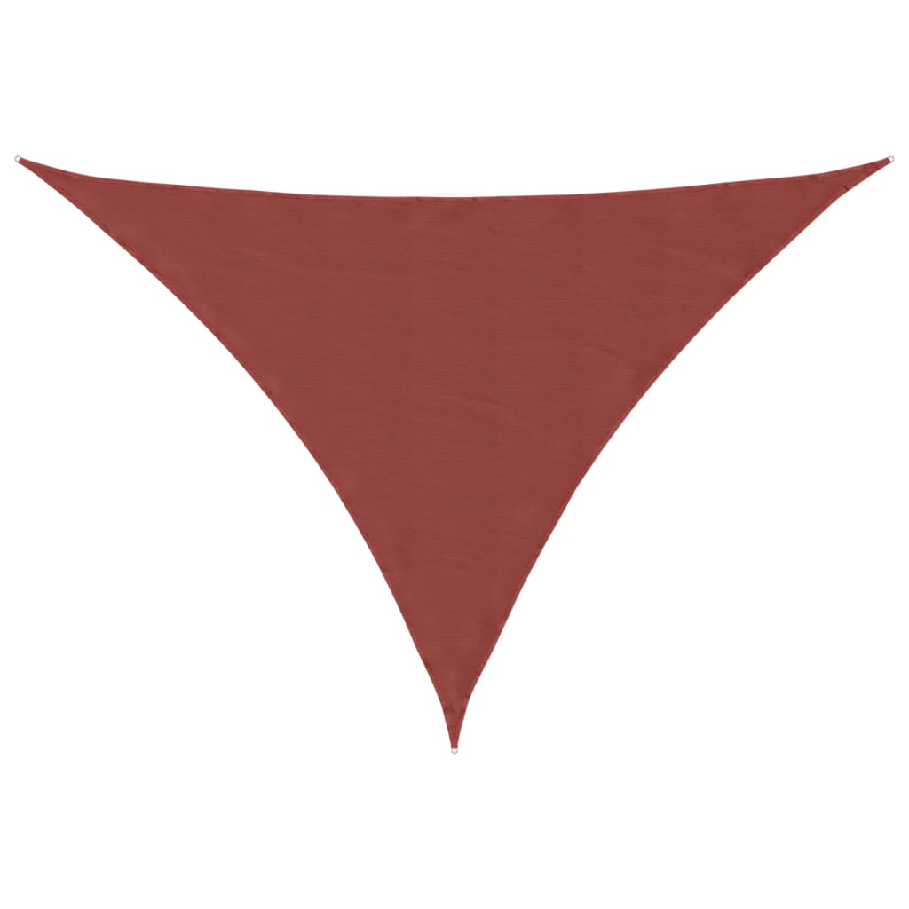 vidaXL Sunshade Sail Oxford Fabric Triangular 2.5x2.5x3.5 m Terracotta