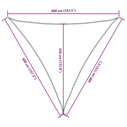 vidaXL Sunshade Sail Oxford Fabric Triangular 4x4x4 m Terracotta