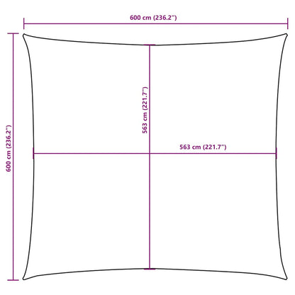 135417 vidaXL Sunshade Sail Oxford Fabric Square 6x6 m Taupe