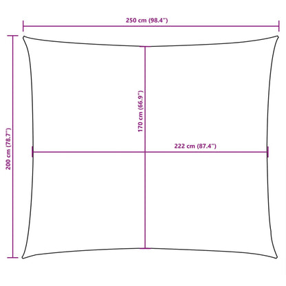 vidaXL Sunshade Sail Oxford Fabric Rectangular 2x2.5 m Taupe