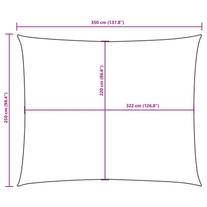 vidaXL Sunshade Sail Oxford Fabric Rectangular 2.5x3.5 m Taupe