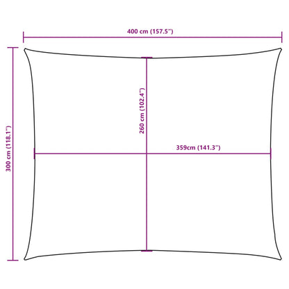vidaXL Sunshade Sail Oxford Fabric Rectangular 3x4 m Taupe