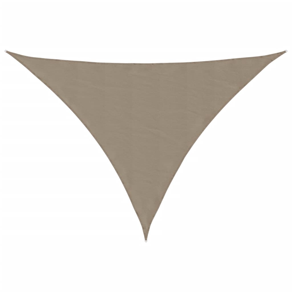 vidaXL Sunshade Sail Oxford Fabric Triangular 2.5x2.5x3.5 m Taupe