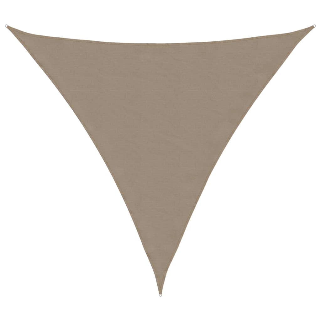 135445 vidaXL Sunshade Sail Oxford Fabric Triangular 3x3x3 m Taupe