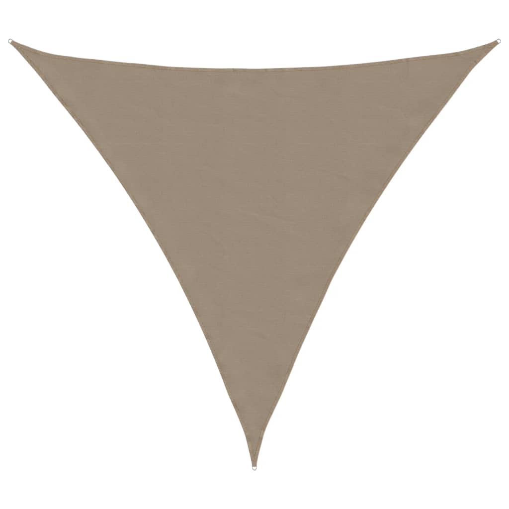 vidaXL Sunshade Sail Oxford Fabric Triangular 3.6x3.6x3.6 m Taupe