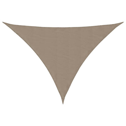 vidaXL Sunshade Sail Oxford Fabric Triangular 3.5x3.5x4.9 m Taupe