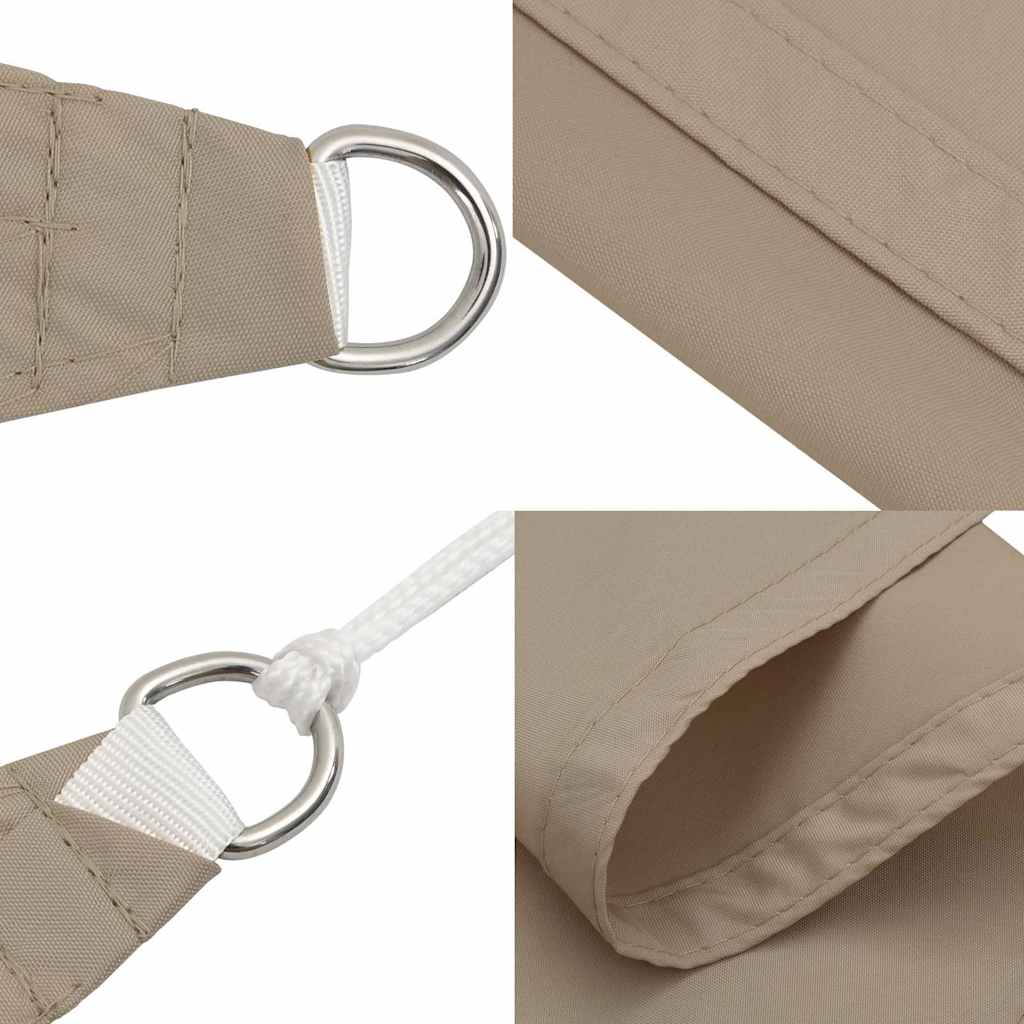 135451 vidaXL Sunshade Sail Oxford Fabric Triangular 4x4x4 m Taupe