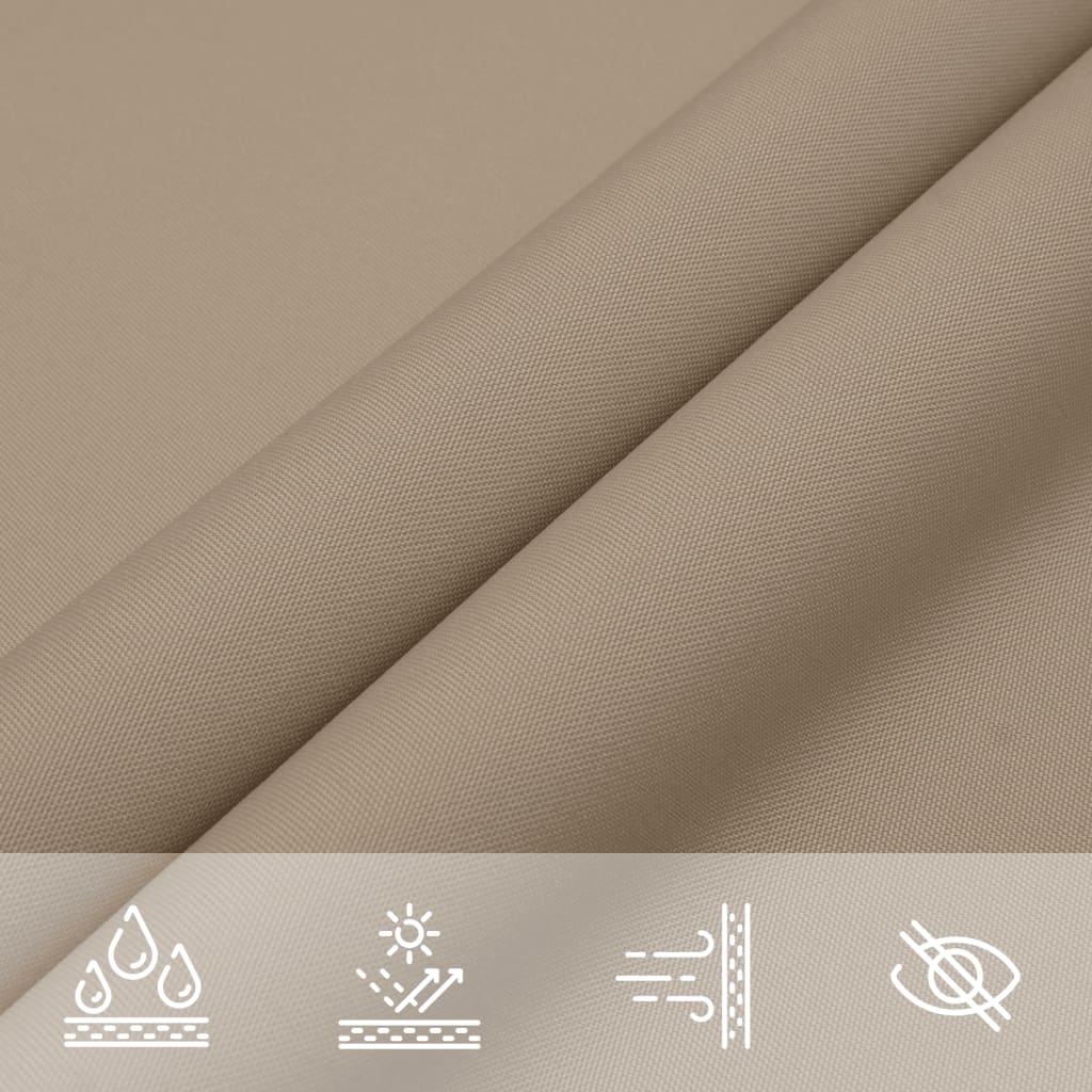 vidaXL Sunshade Sail Oxford Fabric Triangular 5x5x5 m Taupe