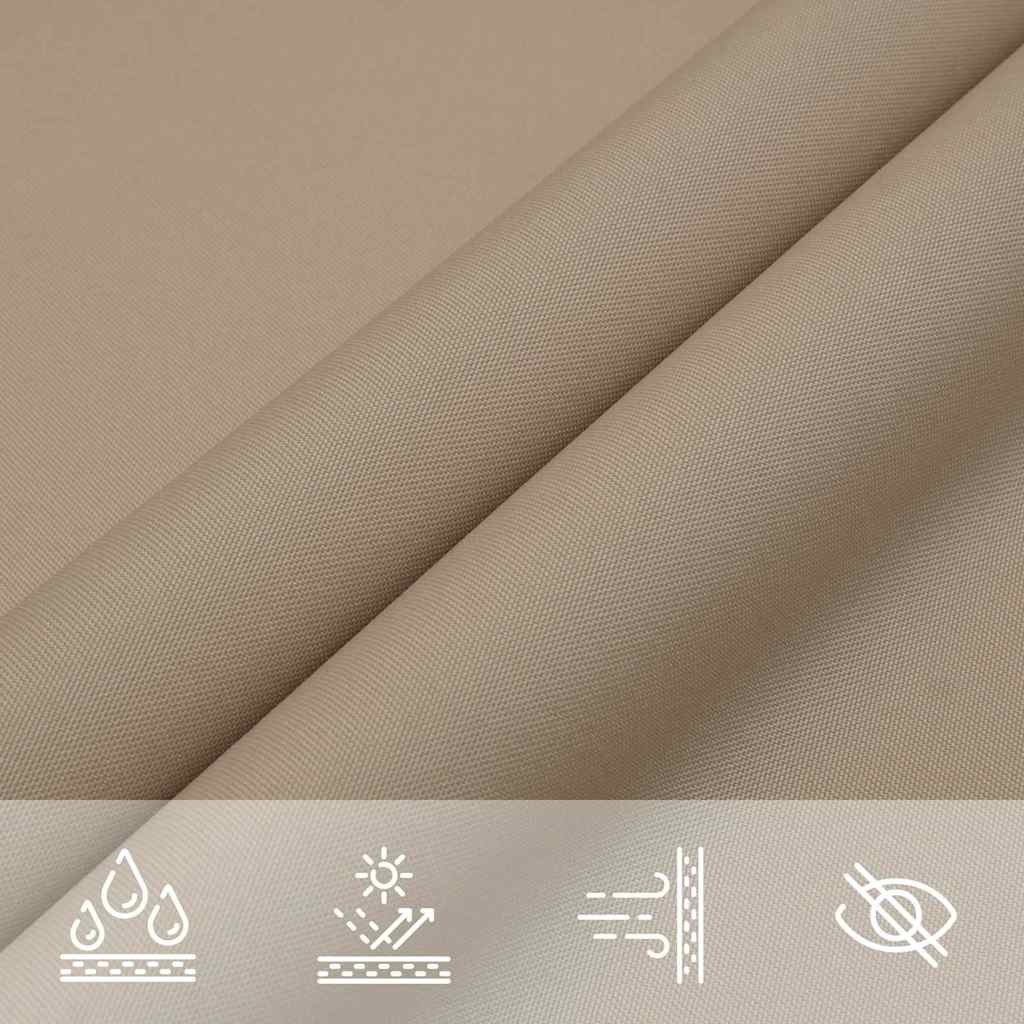 135459 vidaXL Sunshade Sail Oxford Fabric Triangular 4x5x6,4 m Taupe
