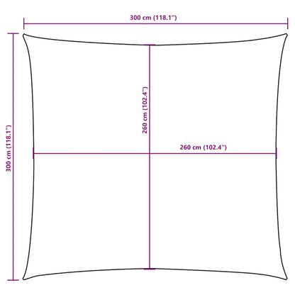 135467 vidaXL Sunshade Sail Oxford Fabric Square 3x3 m Dark Green