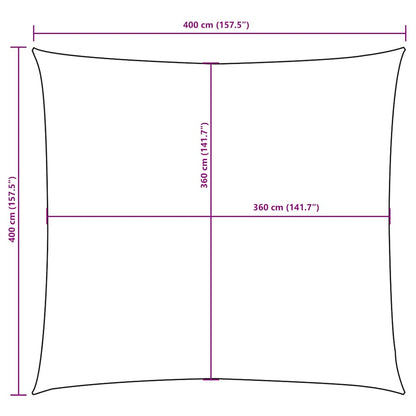 135469 vidaXL Sunshade Sail Oxford Fabric Square 4x4 m Dark Green