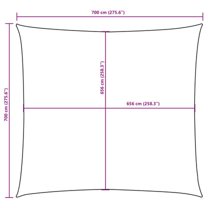 vidaXL Sunshade Sail Oxford Fabric Square 7x7 m Dark Green