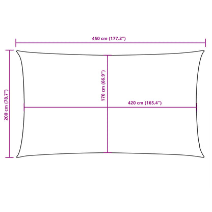 vidaXL Sunshade Sail Oxford Fabric Rectangular 2x4.5 m Dark Green