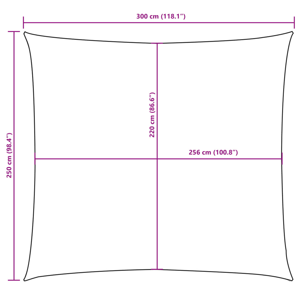 vidaXL Sunshade Sail Oxford Fabric Rectangular 2.5x3 m Dark Green