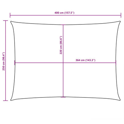 vidaXL Sunshade Sail Oxford Fabric Rectangular 2.5x4 m Dark Green