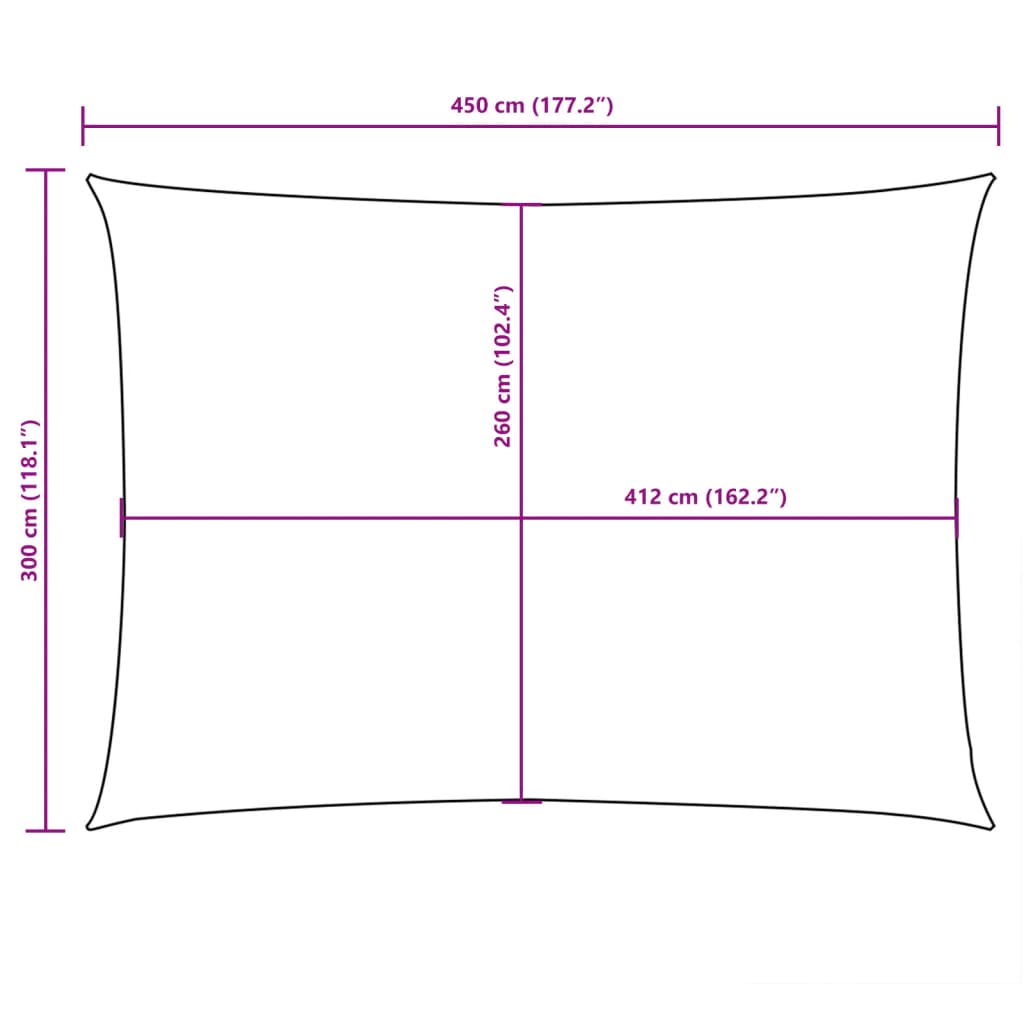 vidaXL Sunshade Sail Oxford Fabric Rectangular 3x4.5 m Dark Green