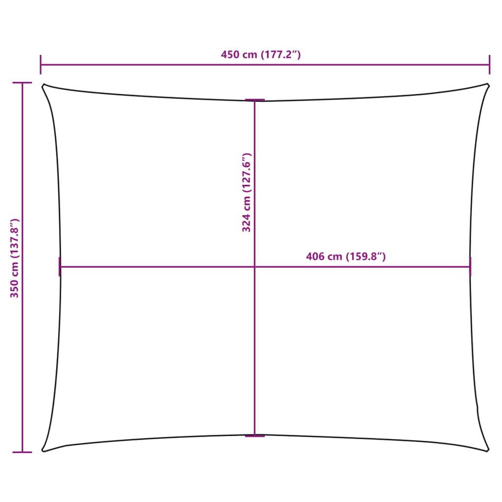 vidaXL Sunshade Sail Oxford Fabric Rectangular 3.5x4.5 m Dark Green
