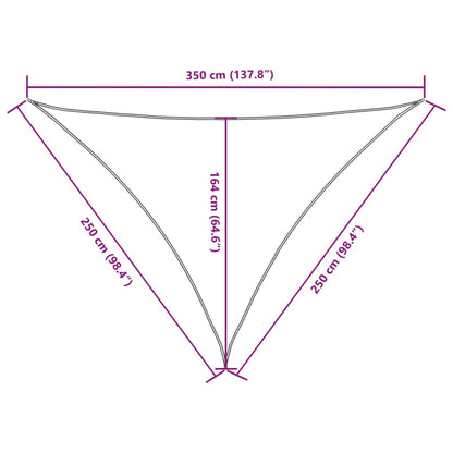 vidaXL Sunshade Sail Oxford Fabric Triangular 2.5x2.5x3.5 m Dark Green