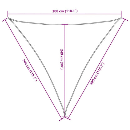 vidaXL Sunshade Sail Oxford Fabric Triangular 3x3x3 m Dark Green
