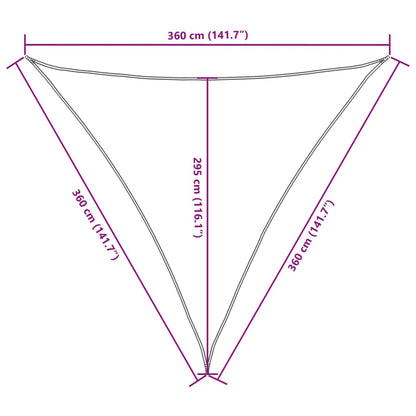 vidaXL Sunshade Sail Oxford Fabric Triangular 3.6x3.6x3.6 m Dark Green