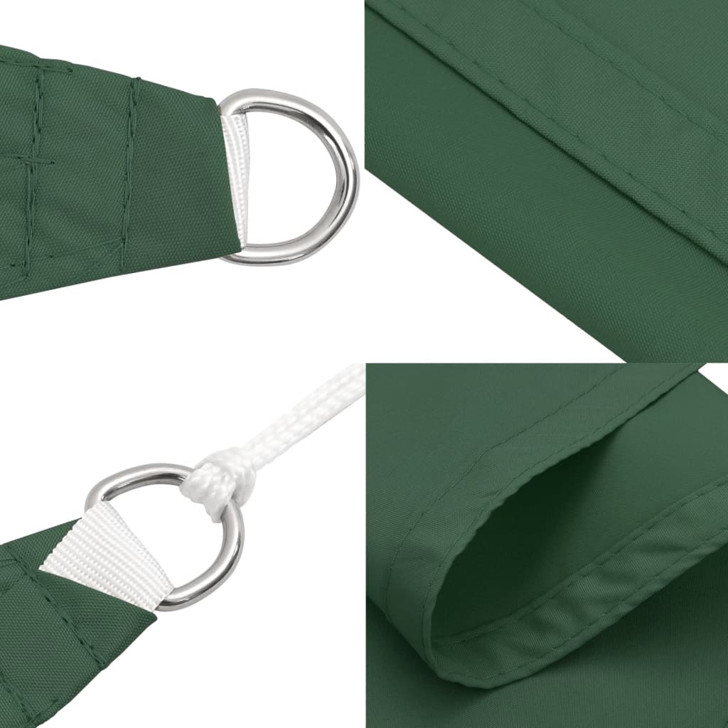 vidaXL Sunshade Sail Oxford Fabric Triangular 3.5x3.5x4.9 m Dark Green