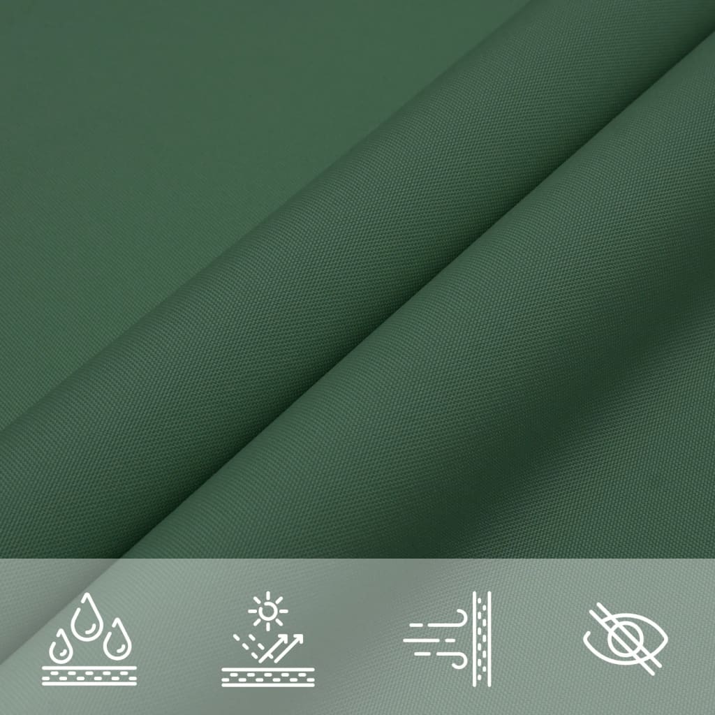 vidaXL Sunshade Sail Oxford Fabric Triangular 3.5x3.5x4.9 m Dark Green