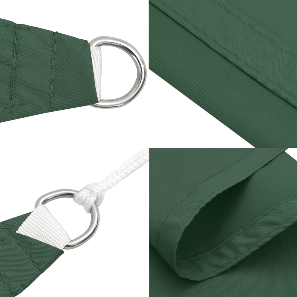 vidaXL Sunshade Sail Oxford Fabric Triangular 4x4x4 m Dark Green