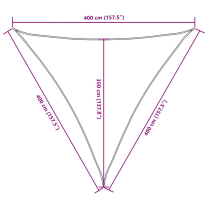 vidaXL Sunshade Sail Oxford Fabric Triangular 4x4x4 m Dark Green