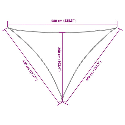 vidaXL Sunshade Sail Oxford Fabric Triangular 4x4x5.8 m Dark Green