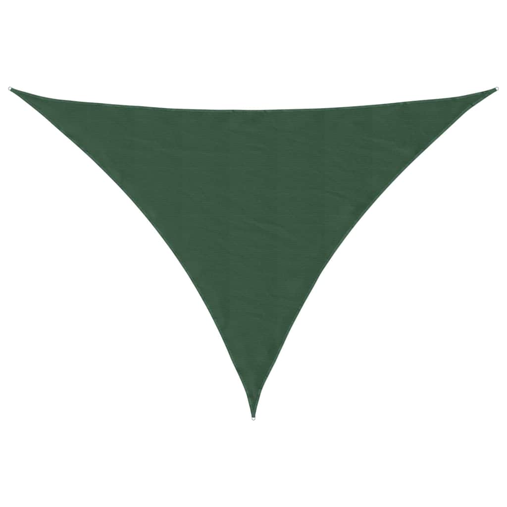 135509 vidaXL Sunshade Sail Oxford Fabric Triangular 4x5x5 m Dark Green