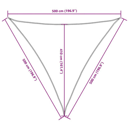135510 vidaXL Sunshade Sail Oxford Fabric Triangular 5x5x5 m Dark Green