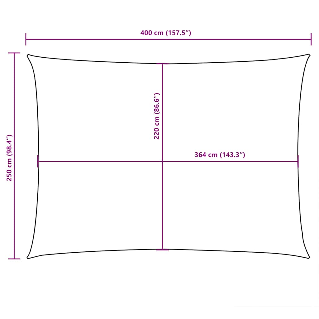 vidaXL Sunshade Sail Oxford Fabric Rectangular 2.5x4 m Blue