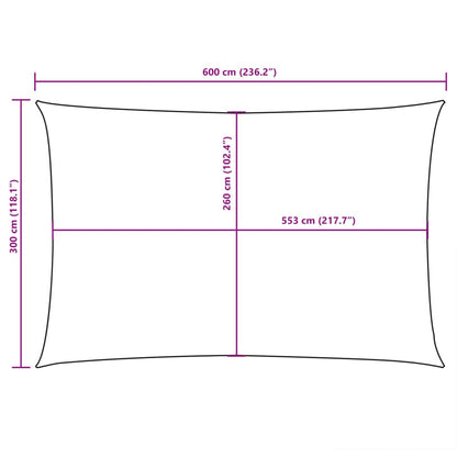 vidaXL Sunshade Sail Oxford Fabric Rectangular 3x6 m Blue