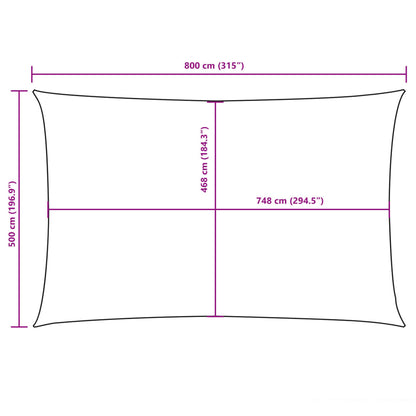 vidaXL Sunshade Sail Oxford Fabric Rectangular 5x8 m Blue
