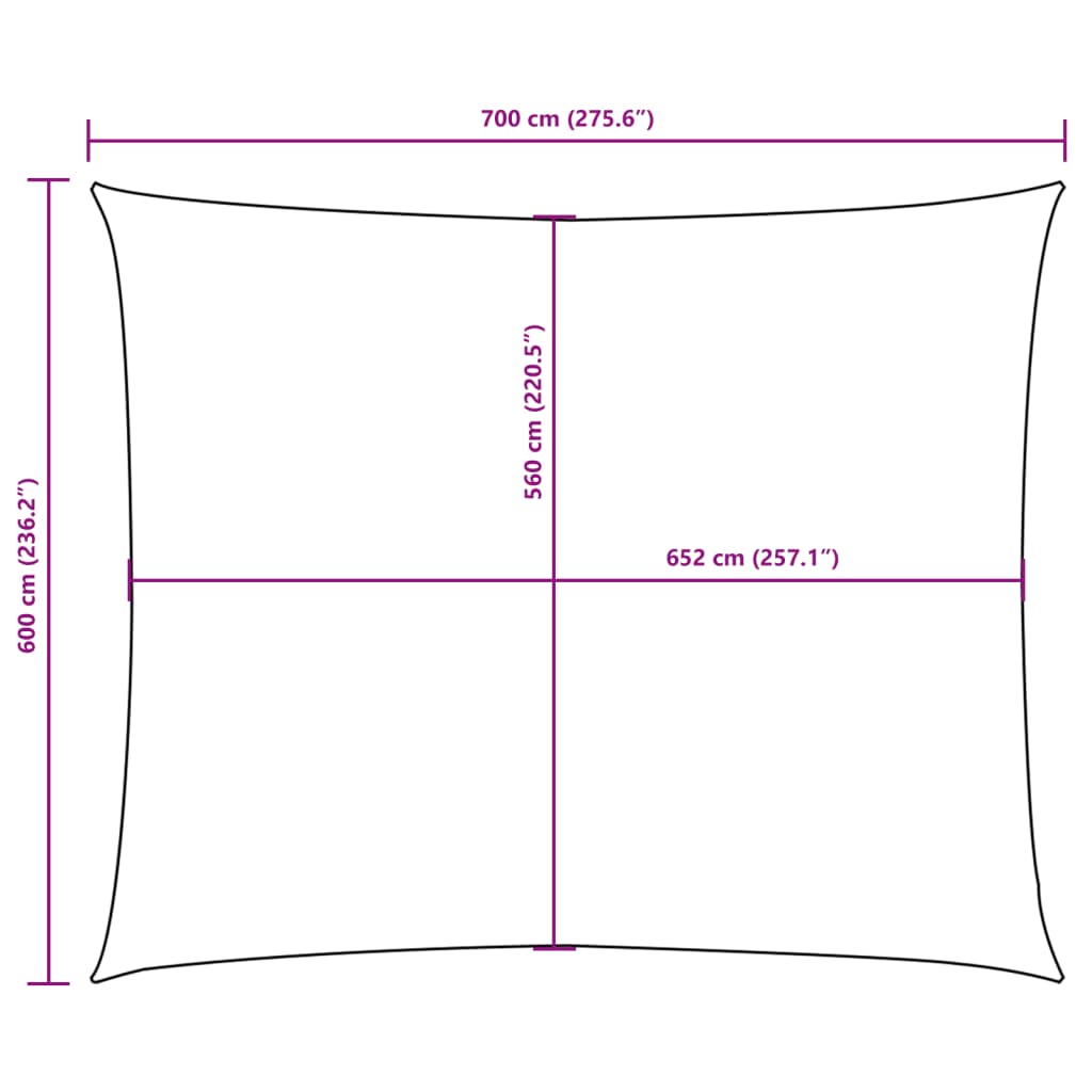 vidaXL Sunshade Sail Oxford Fabric Rectangular 6x7 m Blue